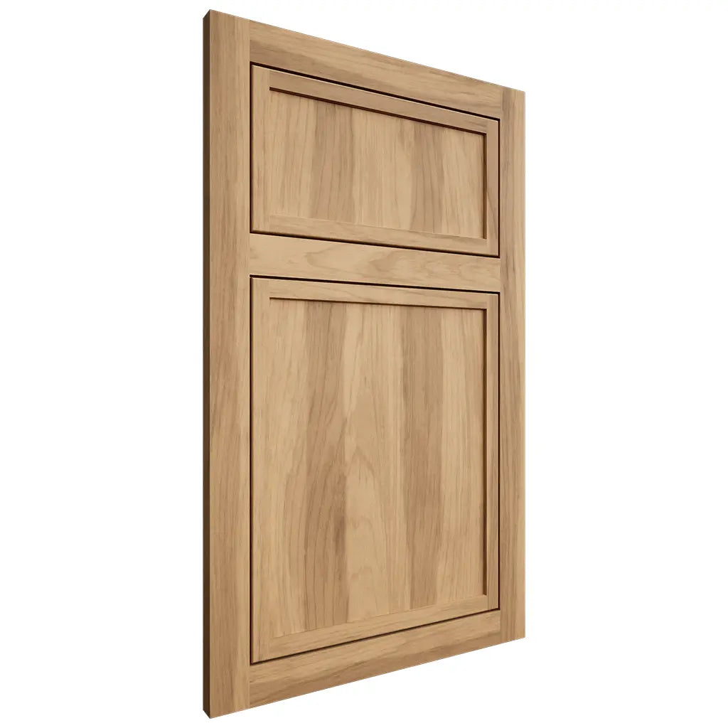 Shiloh Cabinetry Flush Inset Napa Vertical Hickory Plain Cut Natural Door