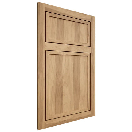 Shiloh Cabinetry Flush Inset Napa Vertical Hickory Plain Cut Natural Door