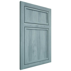Shiloh Cabinetry Flush Inset Napa Vertical Hickory Plain Cut Sky Door