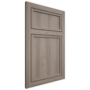 Shiloh Cabinetry Flush Inset Napa Vertical Hickory Plain Cut Sterling Door