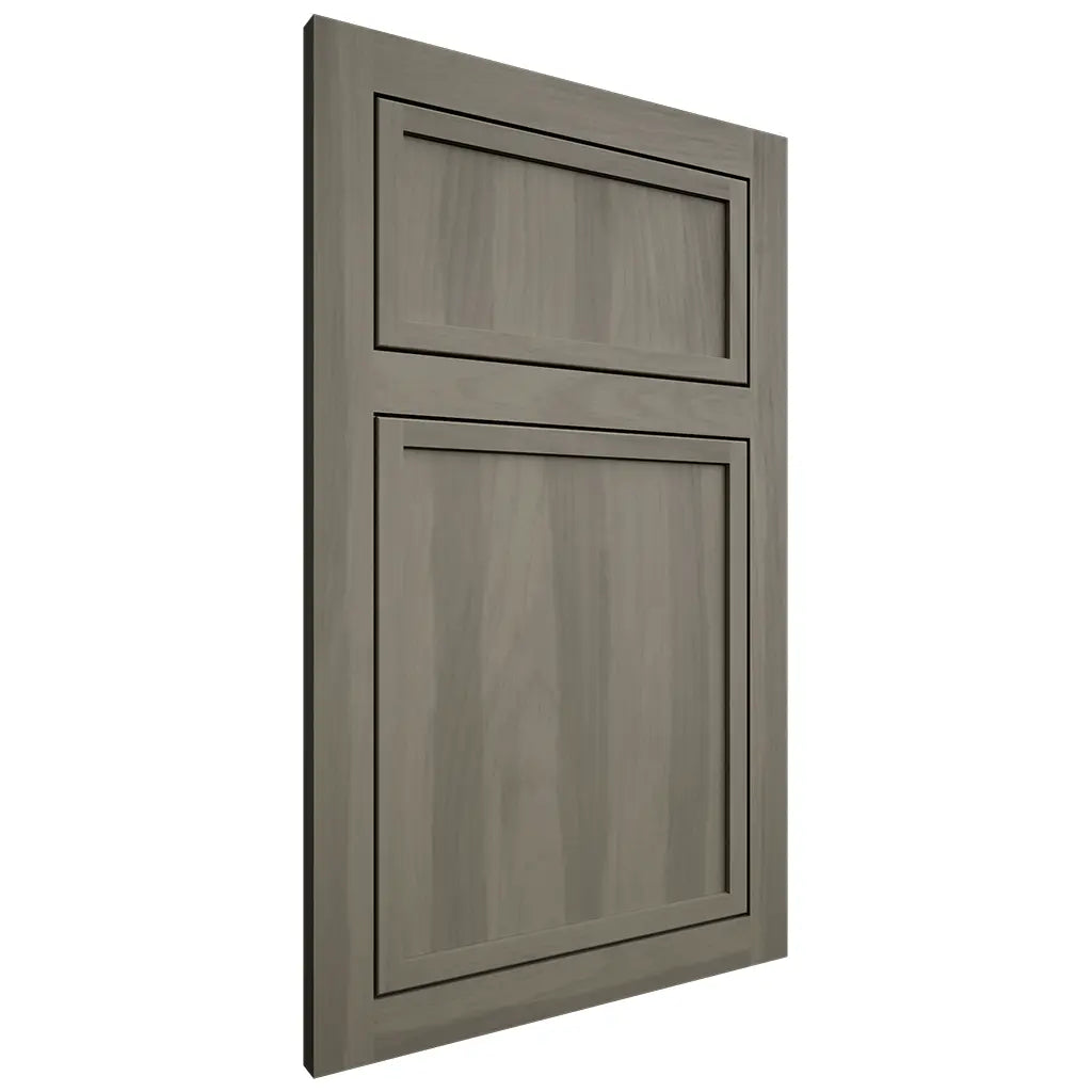 Shiloh Cabinetry Flush Inset Napa Vertical Hickory Plain Cut Thyme Door