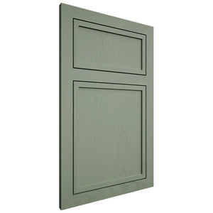 Shiloh Cabinetry Flush Inset Napa Vertical Poplar Plain Cut Moss Door