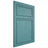 Shiloh Cabinetry Flush Inset Napa Vertical Red Oak Plain Cut Aqua Door