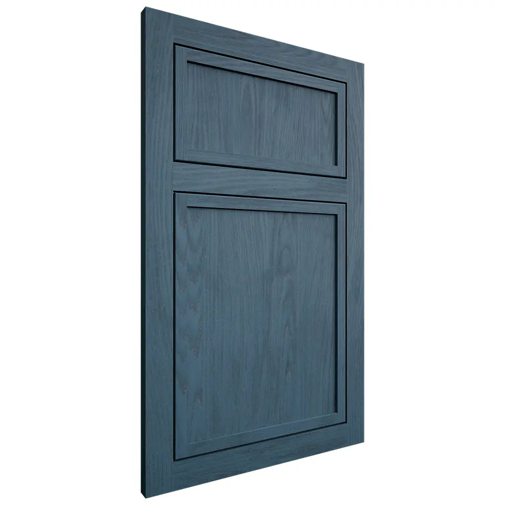 Shiloh Cabinetry Flush Inset Napa Vertical Red Oak Plain Cut Hudson Door