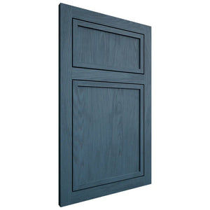 Shiloh Cabinetry Flush Inset Napa Vertical Red Oak Plain Cut Hudson Door