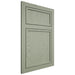 Shiloh Cabinetry Flush Inset Napa Vertical Red Oak Plain Cut Moss Door