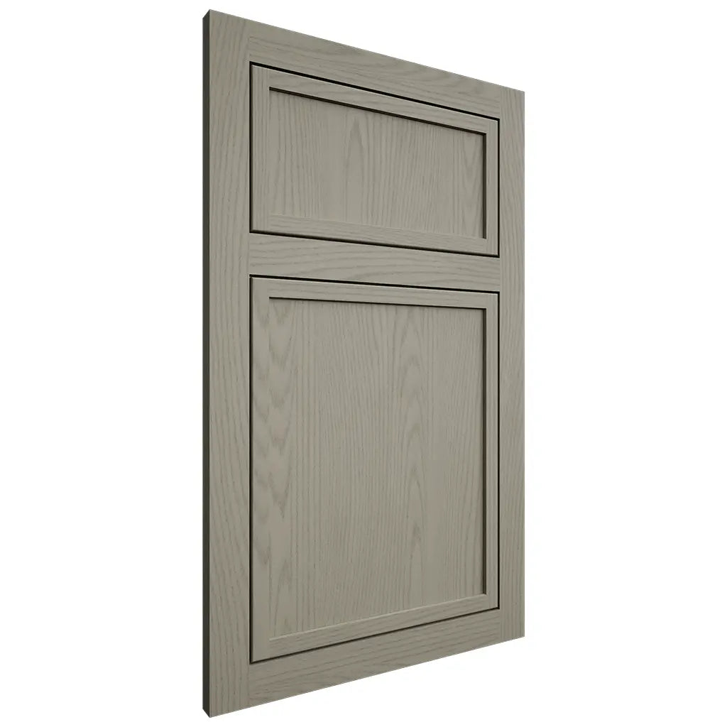 Shiloh Cabinetry Flush Inset Napa Vertical Red Oak Plain Cut Thyme Door