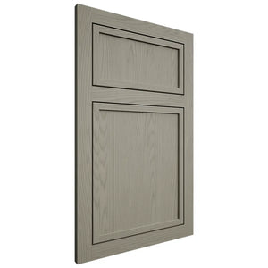 Shiloh Cabinetry Flush Inset Napa Vertical Red Oak Plain Cut Thyme Door