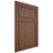 Shiloh Cabinetry Flush Inset Napa Vertical Walnut Plain Cut Natural Door