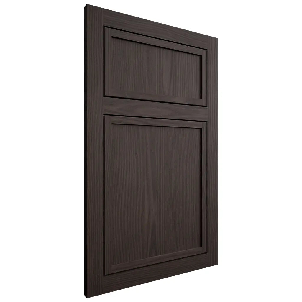 Shiloh Cabinetry Flush Inset Napa Vertical White Oak Plain Cut Morel Door