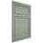 Shiloh Cabinetry Flush Inset Napa Vertical White Oak Plain Cut Moss Door