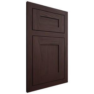 Shiloh Cabinetry Flush Inset New Haven Alder Plain Cut Bistre Door
