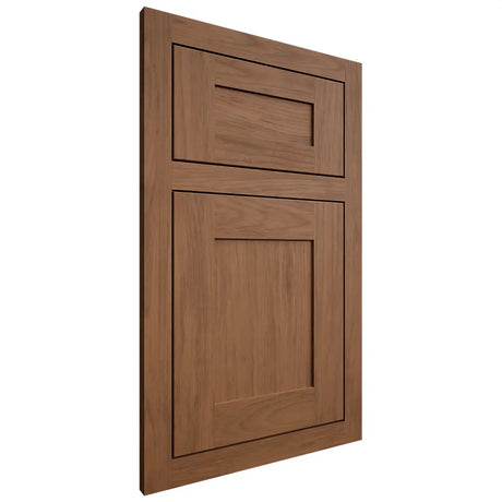 Shiloh Cabinetry Flush Inset New Haven Alder Plain Cut Walnut Door