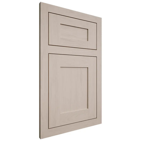 Shiloh Cabinetry Flush Inset New Haven Alder Plain Cut White Sands Door