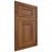 Shiloh Cabinetry Flush Inset New Haven Hickory Plain Cut Burnt Sugar Door