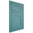 Shiloh Cabinetry Flush Inset New Haven Red Oak Plain Cut Aqua Door