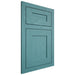 Shiloh Cabinetry Flush Inset New Haven Red Oak Plain Cut Aqua Door