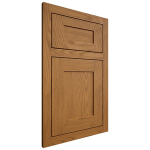 Shiloh Cabinetry Flush Inset New Haven Red Oak Plain Cut Autumn Door