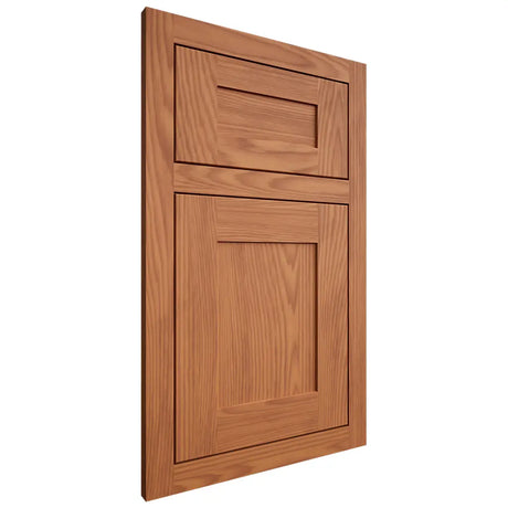 Shiloh Cabinetry Flush Inset New Haven Red Oak Plain Cut Harvest Door