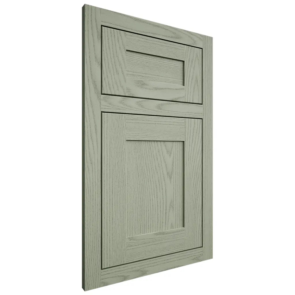 Shiloh Cabinetry Flush Inset New Haven Red Oak Plain Cut Moss Door