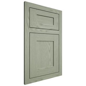 Shiloh Cabinetry Flush Inset New Haven Red Oak Plain Cut Moss Door