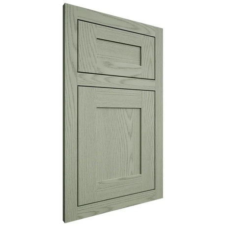 Shiloh Cabinetry Flush Inset New Haven Red Oak Plain Cut Moss Door