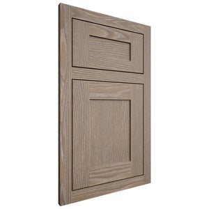 Shiloh Cabinetry Flush Inset New Haven White Oak Plain Cut Almond Door