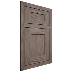 Shiloh Cabinetry Flush Inset New Haven White Oak Plain Cut Clay Door