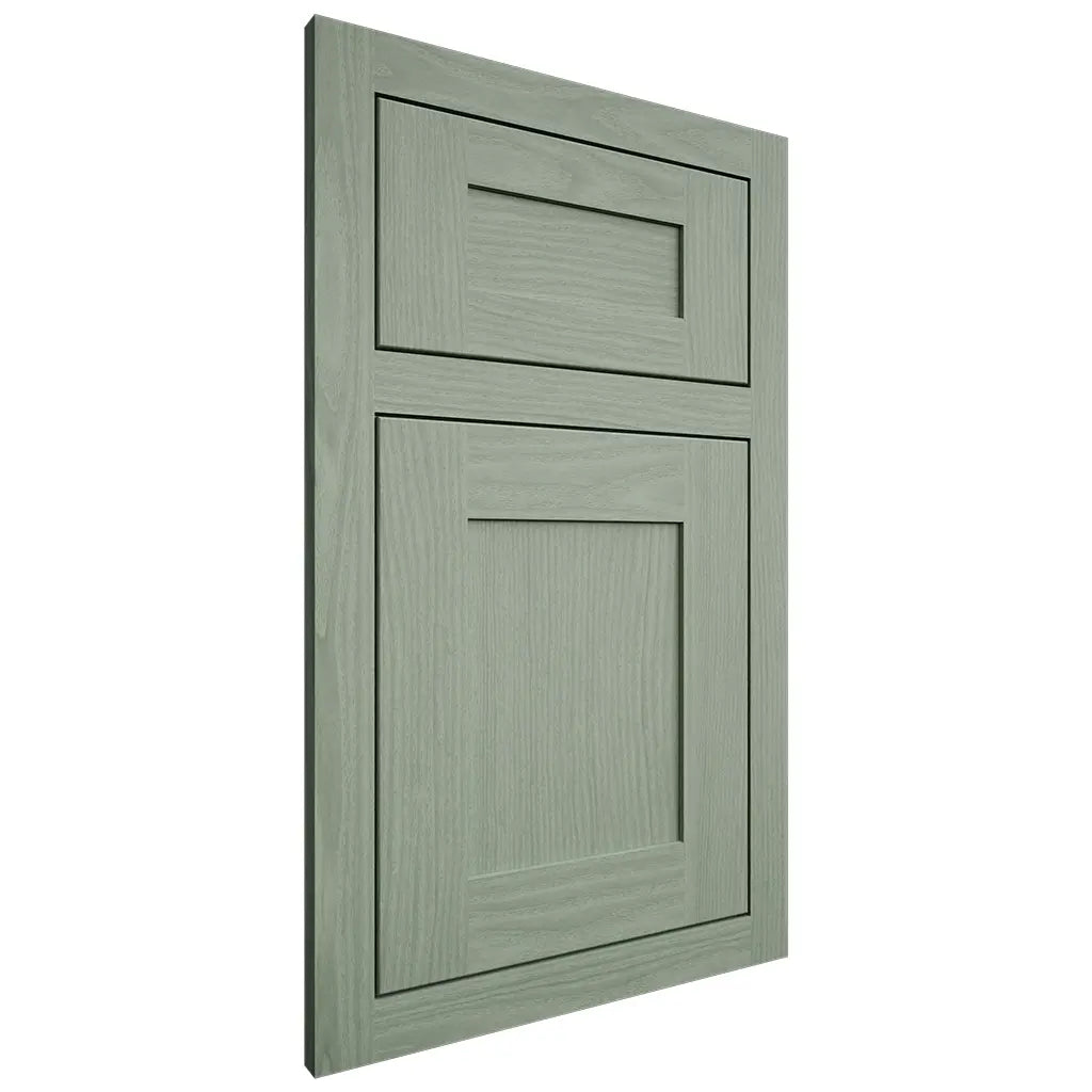 Shiloh Cabinetry Flush Inset New Haven White Oak Plain Cut Moss Door