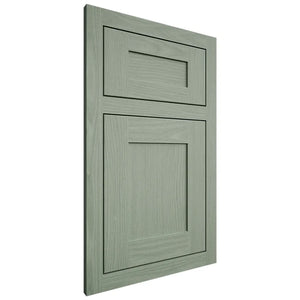 Shiloh Cabinetry Flush Inset New Haven White Oak Plain Cut Moss Door