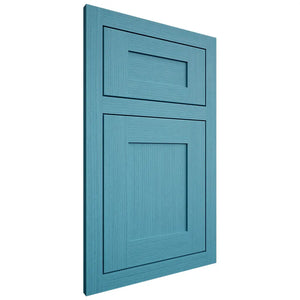 Shiloh Cabinetry Flush Inset New Haven White Oak Rift Cut Aqua Door