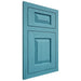 Shiloh Cabinetry Flush Inset Oxford Alder Plain Cut Aqua Door