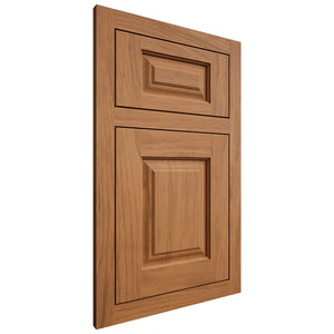 Shiloh Cabinetry Flush Inset Oxford Alder Plain Cut Caramel Door