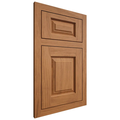 Shiloh Cabinetry Flush Inset Oxford Alder Plain Cut Caramel Door