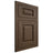 Shiloh Cabinetry Flush Inset Oxford Alder Plain Cut Caviar Door