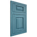 Shiloh Cabinetry Flush Inset Oxford Hickory Plain Cut Aqua Door