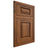 Shiloh Cabinetry Flush Inset Oxford Hickory Plain Cut Burnt Sugar Door