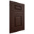 Shiloh Cabinetry Flush Inset Oxford Maple Plain Cut Cocoa Door