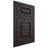 Shiloh Cabinetry Flush Inset Oxford Poplar Plain Cut Carbon Door