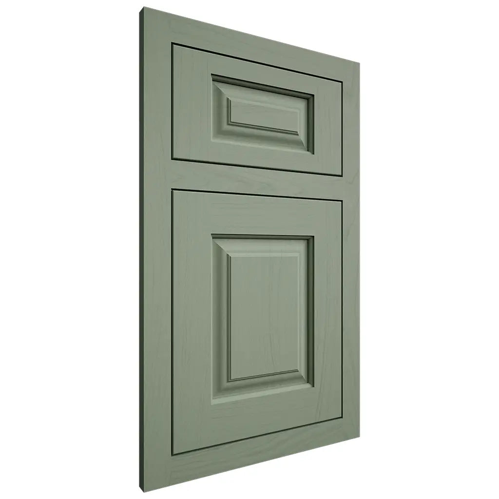 Shiloh Cabinetry Flush Inset Oxford Poplar Plain Cut Moss Door