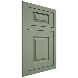 Shiloh Cabinetry Flush Inset Oxford Poplar Plain Cut Moss Door