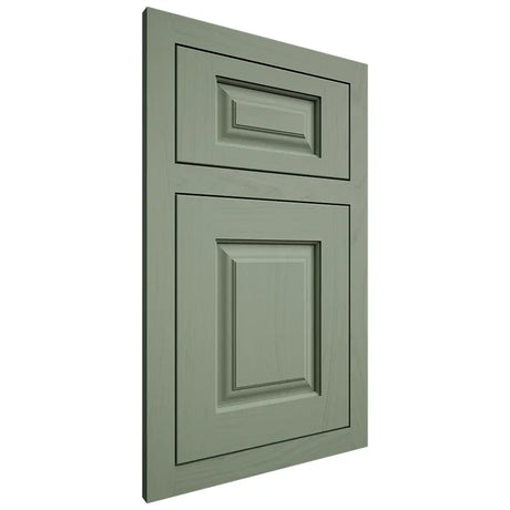 Shiloh Cabinetry Flush Inset Oxford Poplar Plain Cut Moss Door