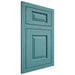Shiloh Cabinetry Flush Inset Oxford Red Oak Plain Cut Aqua Door