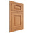 Shiloh Cabinetry Flush Inset Oxford Red Oak Plain Cut Medium Door