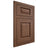 Shiloh Cabinetry Flush Inset Oxford Walnut Plain Cut Natural Door