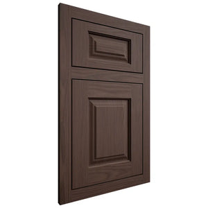 Shiloh Cabinetry Flush Inset Oxford White Oak Plain Cut Dusk Door