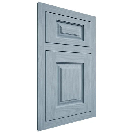 Shiloh Cabinetry Flush Inset Oxford White Oak Plain Cut Sky Door