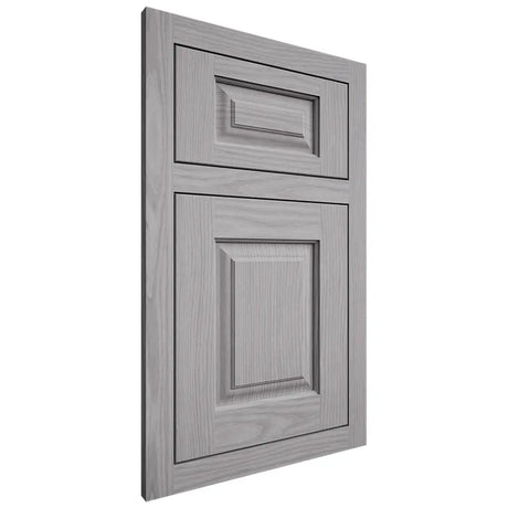 Shiloh Cabinetry Flush Inset Oxford White Oak Plain Cut Stratus Door