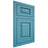 Shiloh Cabinetry Flush Inset Oxford White Oak Rift Cut Aqua Door