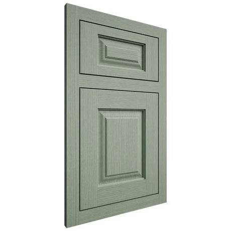 Shiloh Cabinetry Flush Inset Oxford White Oak Rift Cut Moss Door